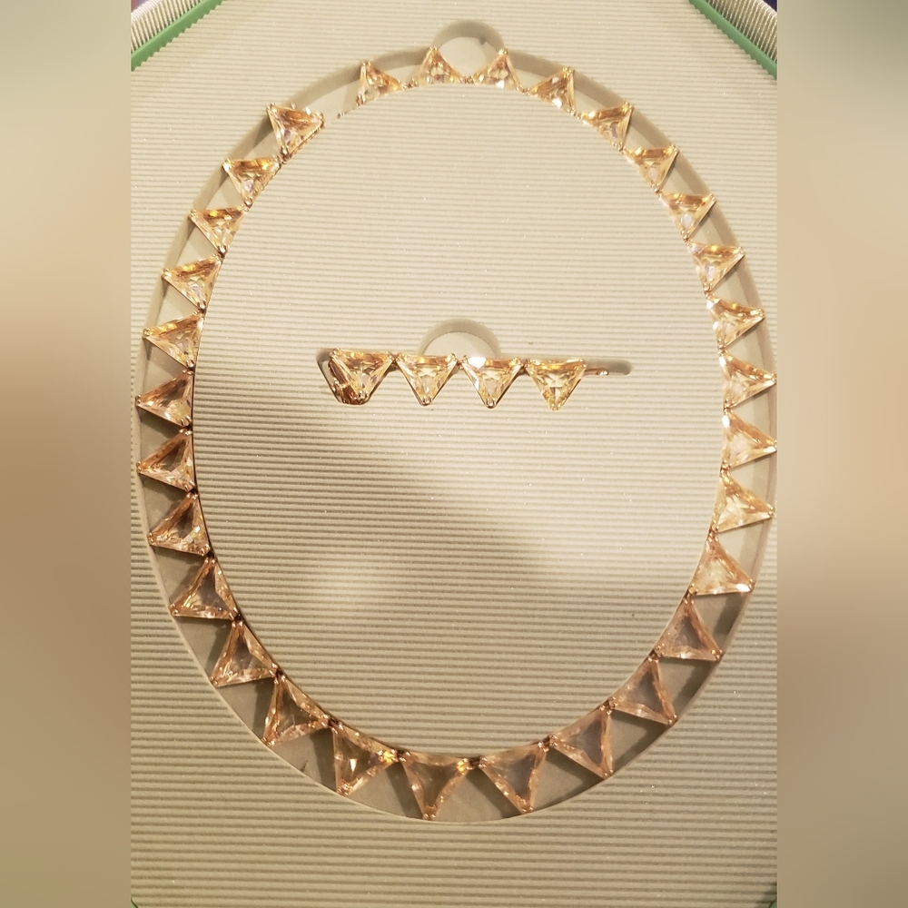SWAROVSKI CANARY YELLOW ORTYX CUT NECKLACE